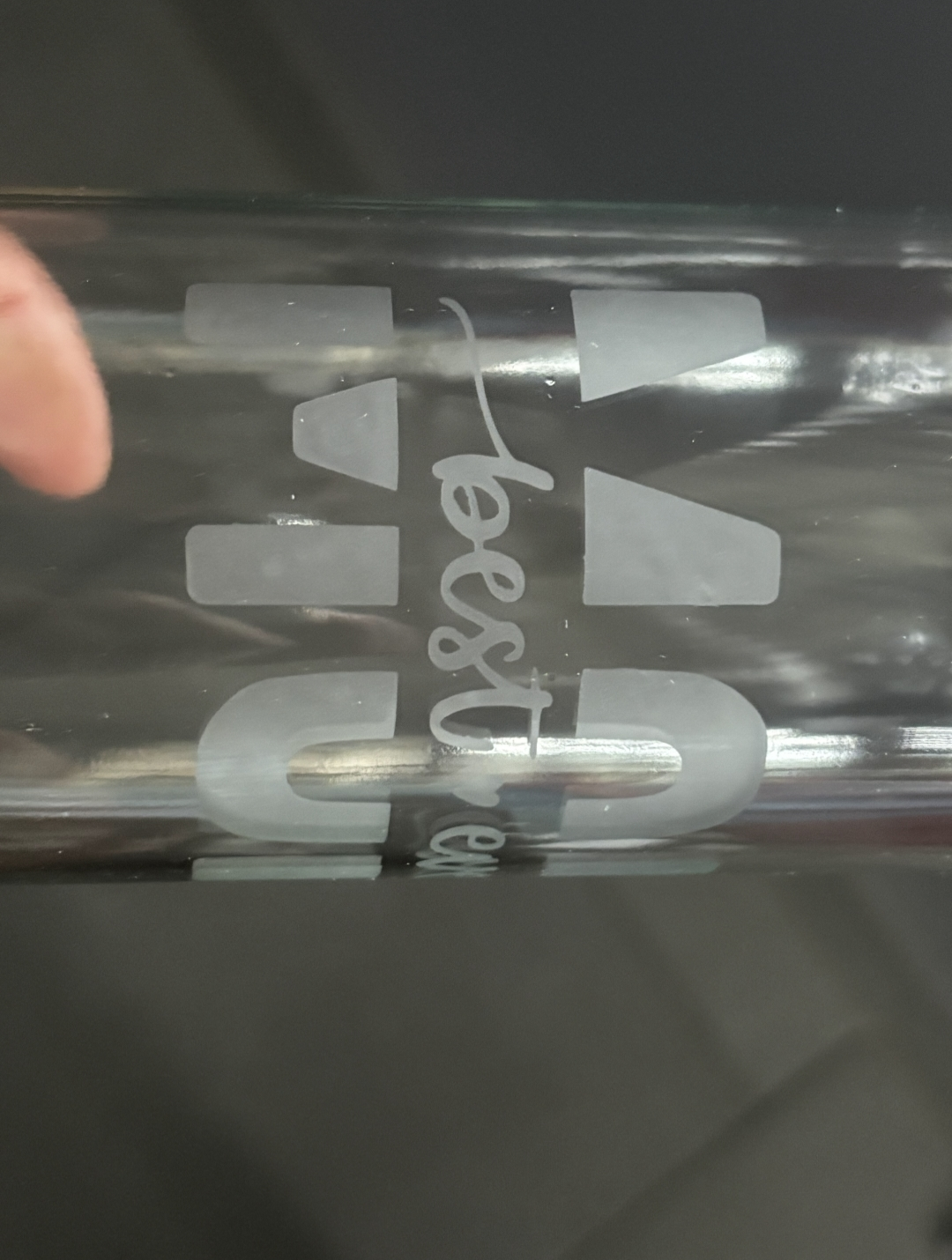 Etched Glass Bottle - Image 2