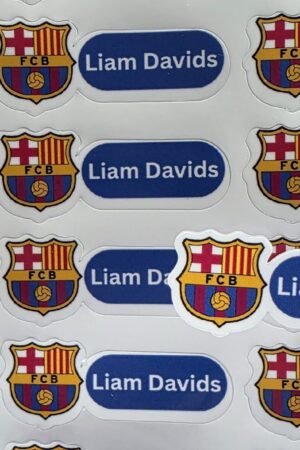 Soccer Themed Glossy Label