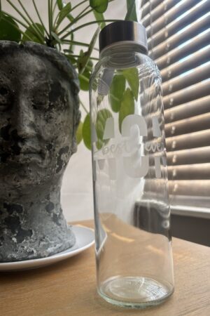 Etched Glass Bottle