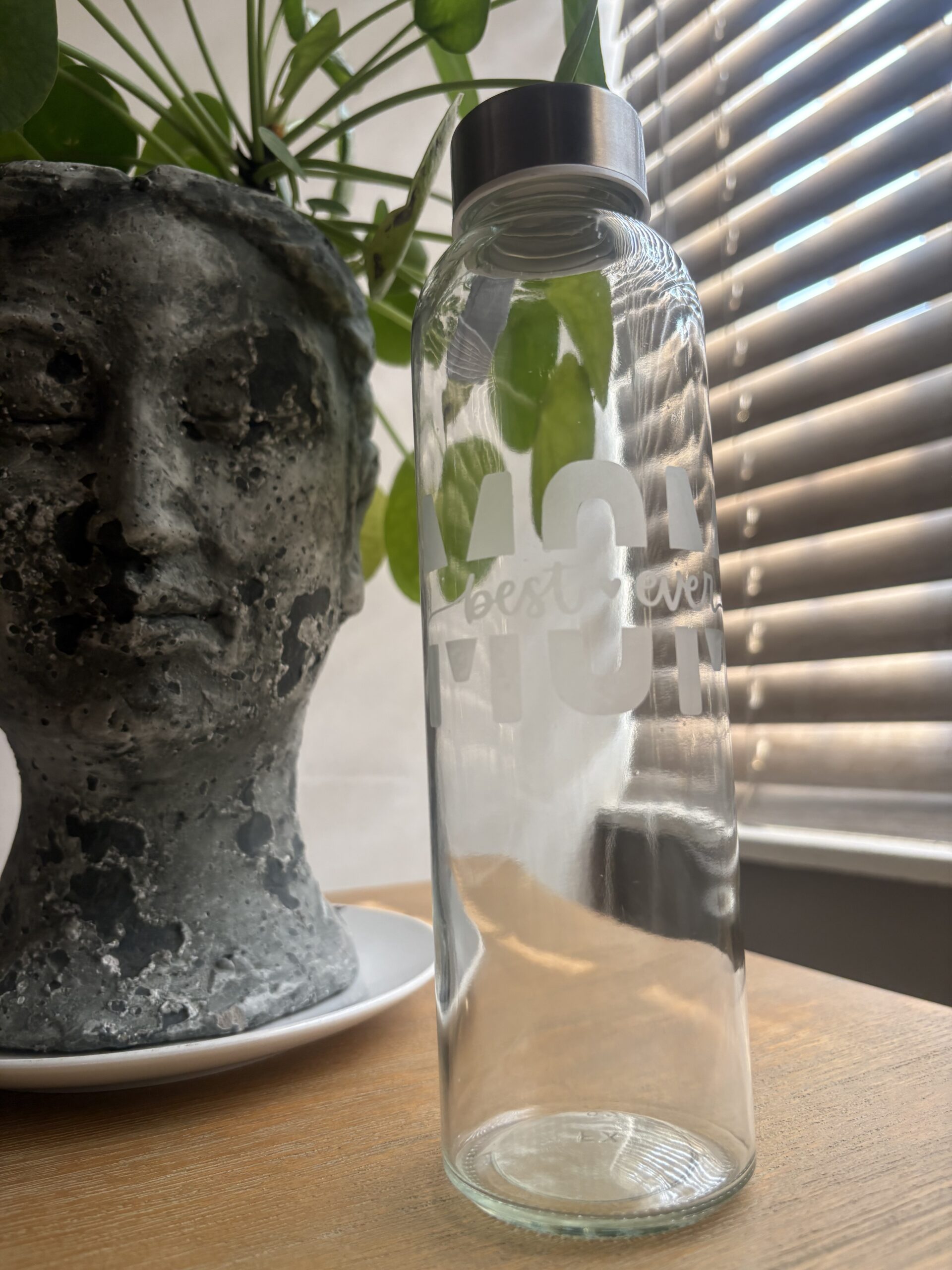 Etched Glass Bottle