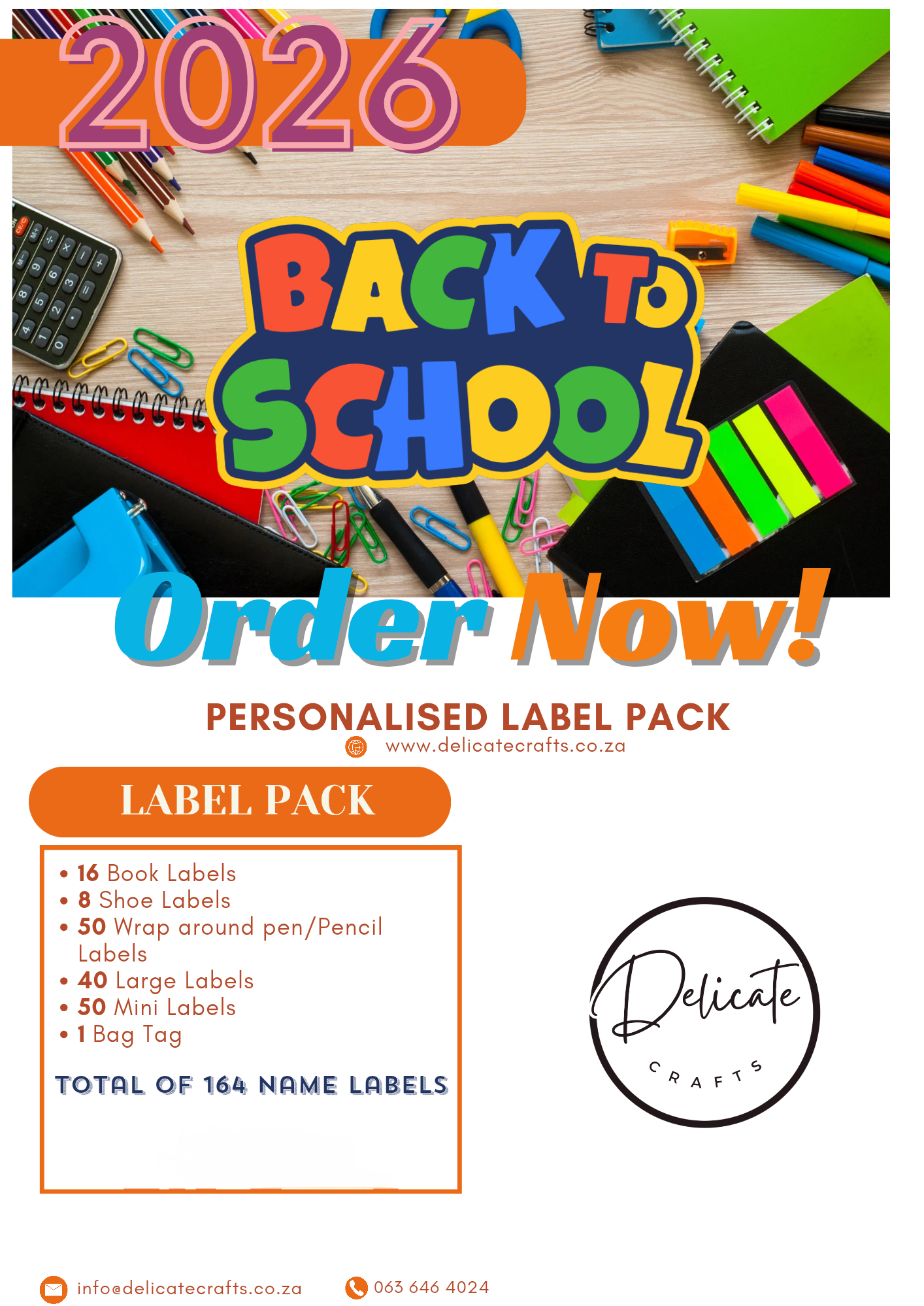 Personalised Label Pack